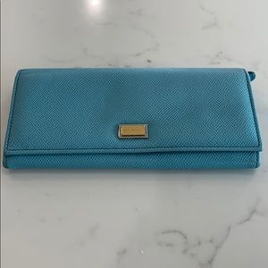 Dolce &Gabbana baby blue leather wallet